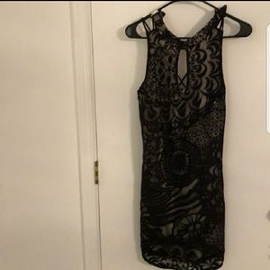 Black and nude dress